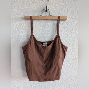 PINK Victoria's Secret Brown/Red Cropped Tank